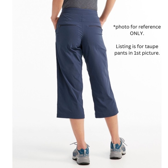 L.L. Bean Women's Comfort Trail Pants, Water Repelant Straight-Leg Crop - Picture 3 of 4